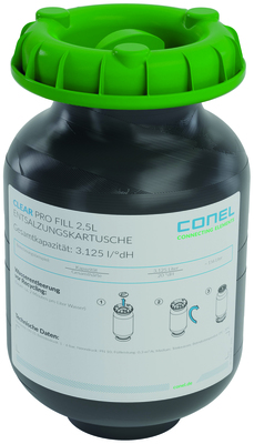 Enthärtungskartusche CLEAR PRO Entsalzungskartusche CLEAR PRO FILL CONEL 2,5 Liter